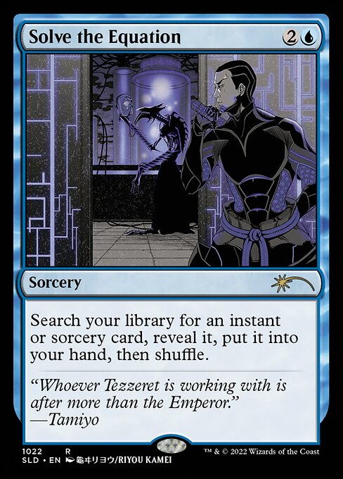 Search your library for an instant or sorcery card, reveal it, put it into your hand, then shuffle.