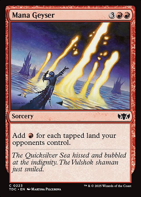 Add {R} for each tapped land your opponents control.