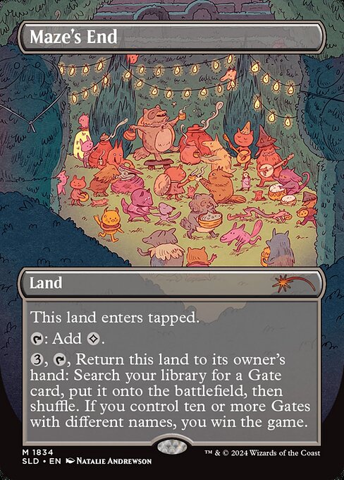 This land enters tapped.
{T}: Add {C}.
{3}, {T}, Return this land to its owner's hand: Search your library for a Gate card, put it onto the battlefield, then shuffle. If you control ten or more Gates with different names, you win the game.