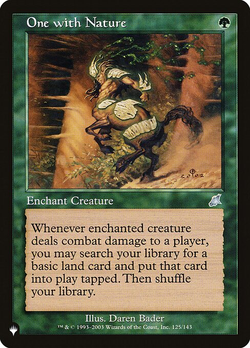 Enchant creature
Whenever enchanted creature deals combat damage to a player, you may search your library for a basic land card, put that card onto the battlefield tapped, then shuffle.