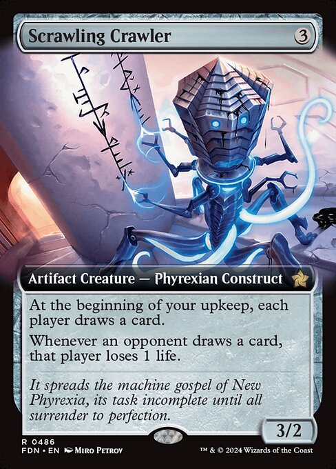 At the beginning of your upkeep, each player draws a card.
Whenever an opponent draws a card, that player loses 1 life.