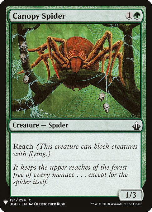 Reach (This creature can block creatures with flying.)