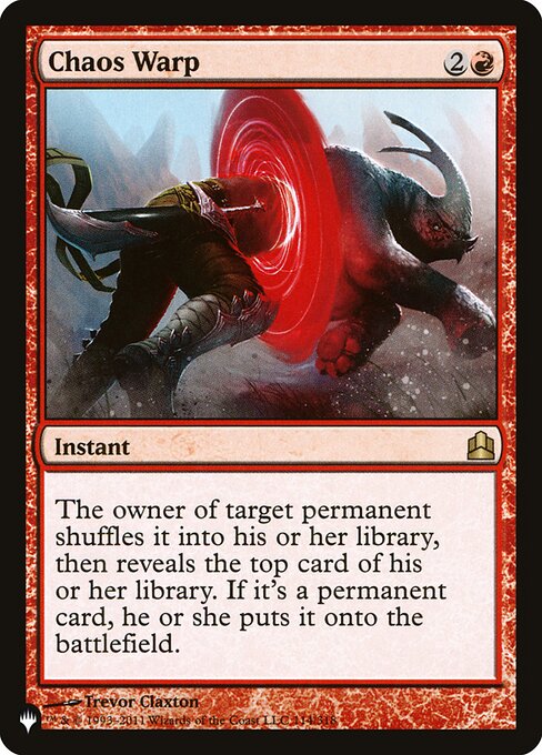The owner of target permanent shuffles it into their library, then reveals the top card of their library. If it's a permanent card, they put it onto the battlefield.