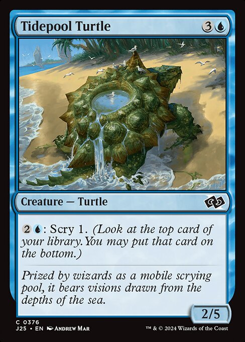 {2}{U}: Scry 1. (Look at the top card of your library. You may put that card on the bottom.)