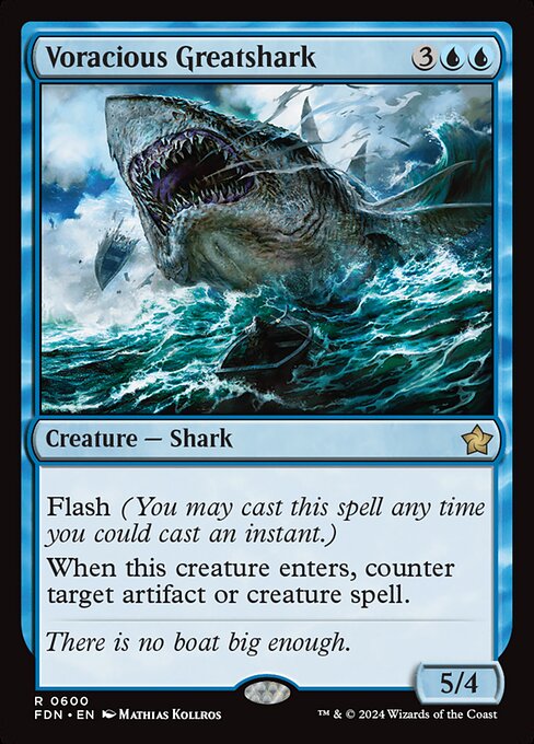 Flash (You may cast this spell any time you could cast an instant.)
When this creature enters, counter target artifact or creature spell.
