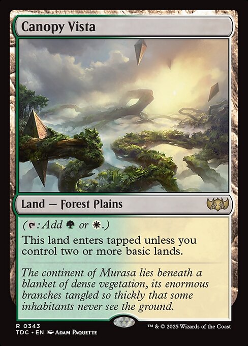 ({T}: Add {G} or {W}.)
This land enters tapped unless you control two or more basic lands.