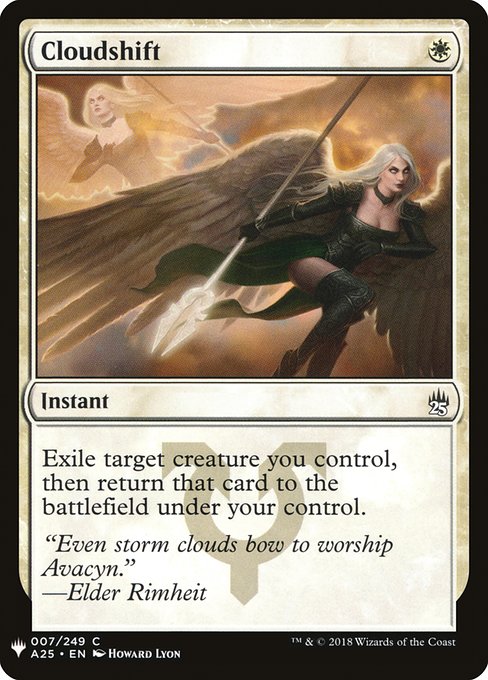 Exile target creature you control, then return that card to the battlefield under your control.