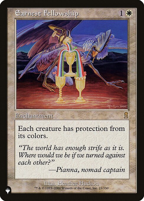 Each creature has protection from its colors.