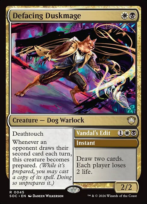 Defacing Duskmage // Vandal's Edit (Foil)