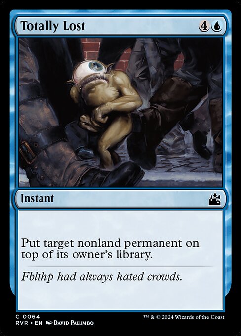 Put target nonland permanent on top of its owner's library.