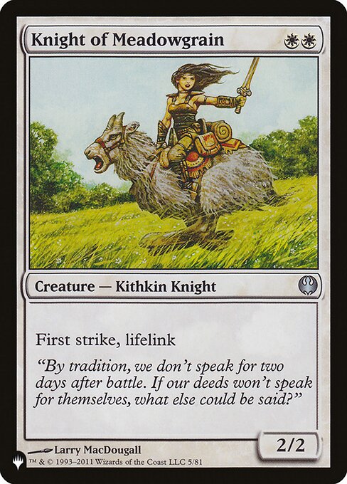 First strike
Lifelink (Damage dealt by this creature also causes you to gain that much life.)