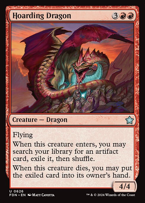 Flying
When this creature enters, you may search your library for an artifact card, exile it, then shuffle.
When this creature dies, you may put the exiled card into its owner's hand.
