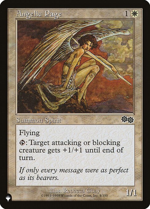 Flying
{T}: Target attacking or blocking creature gets +1/+1 until end of turn.