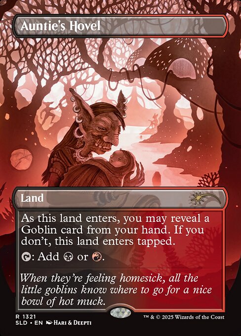 As this land enters, you may reveal a Goblin card from your hand. If you don't, this land enters tapped.
{T}: Add {B} or {R}.