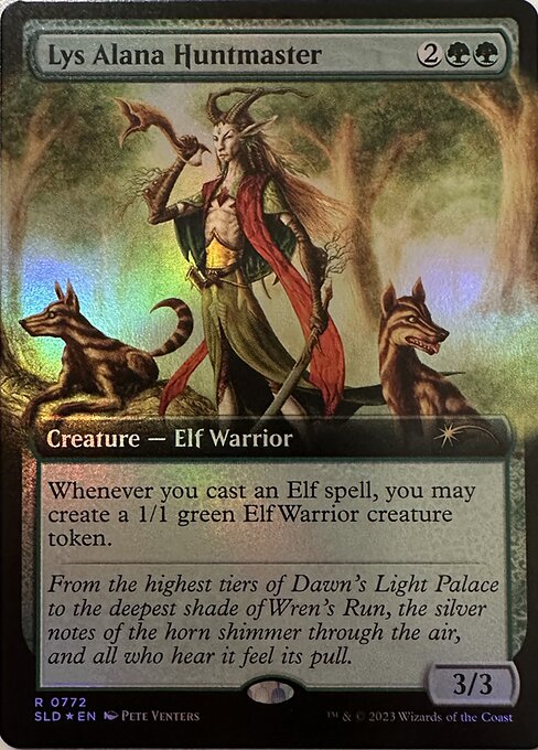 Whenever you cast an Elf spell, you may create a 1/1 green Elf Warrior creature token.