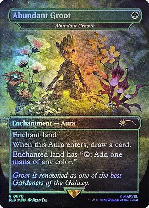 Enchant land
When Abundant Growth enters, draw a card.
Enchanted land has "{T}: Add one mana of any color."
