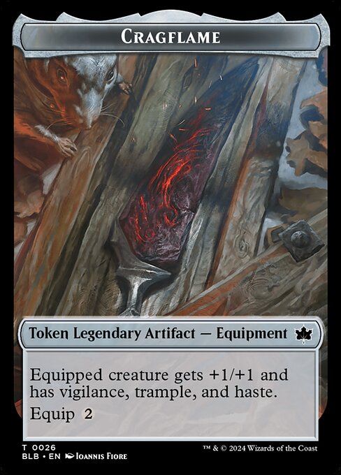 Equipped creature gets +1/+1 and has vigilance, trample, and haste.
Equip {2}
