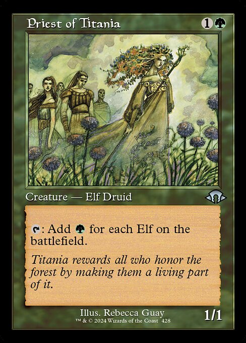 {T}: Add {G} for each Elf on the battlefield.