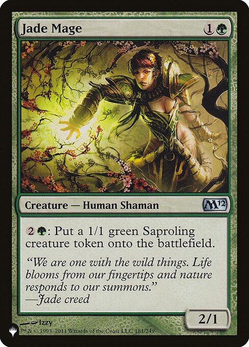 {2}{G}: Create a 1/1 green Saproling creature token.