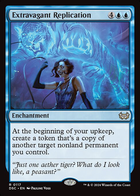 At the beginning of your upkeep, create a token that's a copy of another target nonland permanent you control.