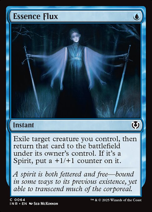 Exile target creature you control, then return that card to the battlefield under its owner's control. If it's a Spirit, put a +1/+1 counter on it.