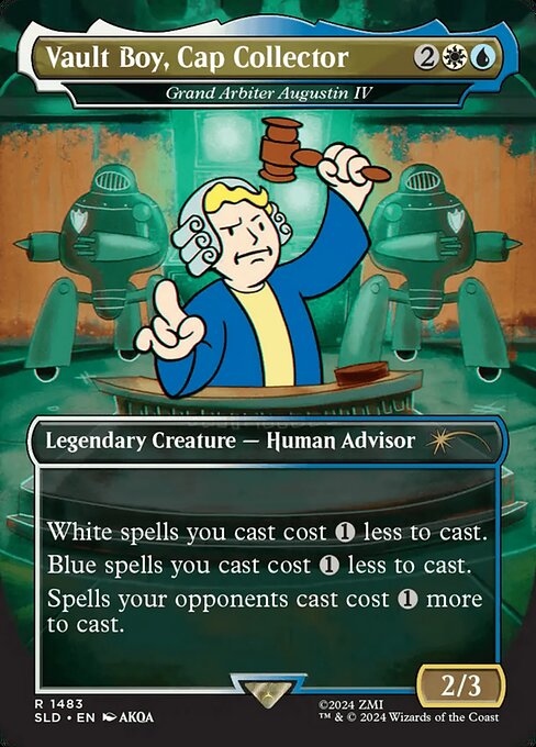 White spells you cast cost {1} less to cast.
Blue spells you cast cost {1} less to cast.
Spells your opponents cast cost {1} more to cast.
