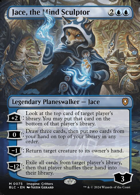 '+2: Look at the top card of target player's library. You may put that card on the bottom of that player's library.
0: Draw three cards, then put two cards from your hand on top of your library in any order.
−1: Return target creature to its owner's hand.
−12: Exile all cards from target player's library, then that player shuffles their hand into their library.