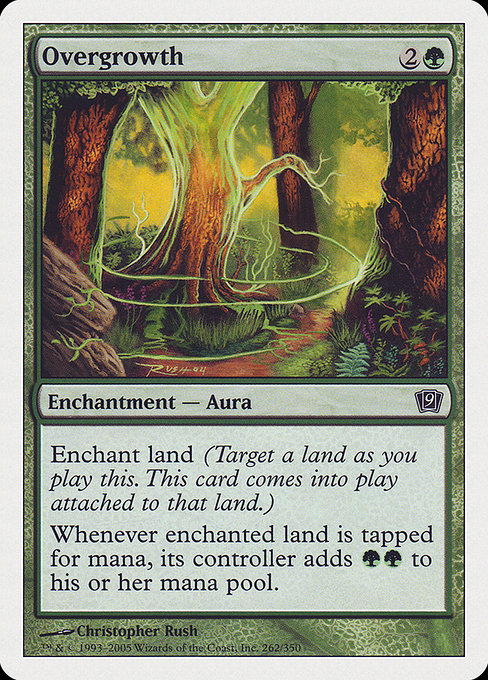 Enchant land
Whenever enchanted land is tapped for mana, its controller adds an additional {G}{G}.