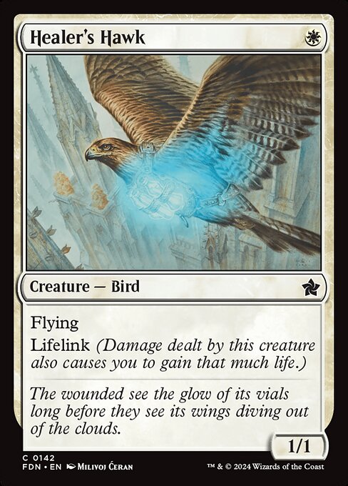 Flying
Lifelink (Damage dealt by this creature also causes you to gain that much life.)