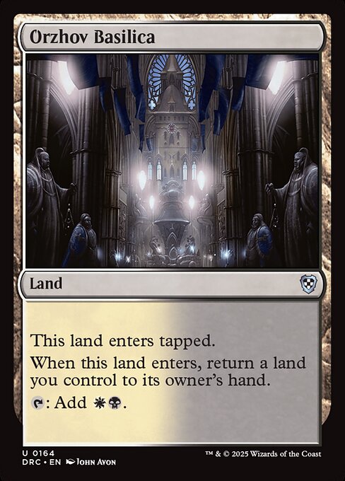 This land enters tapped.
When this land enters, return a land you control to its owner's hand.
{T}: Add {W}{B}.
