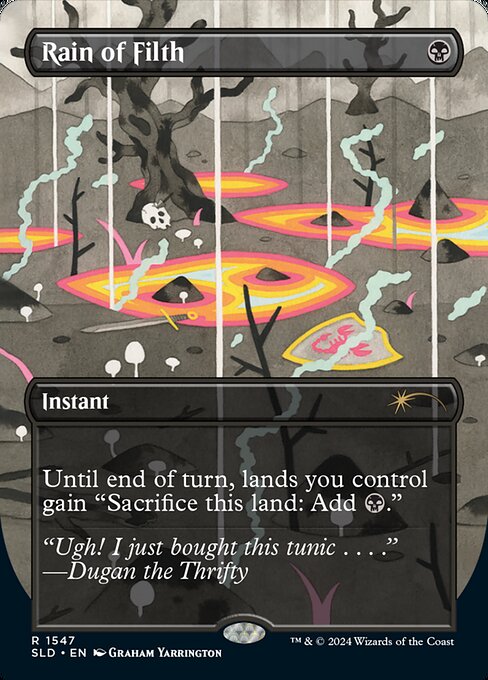 Until end of turn, lands you control gain "Sacrifice this land: Add {B}."