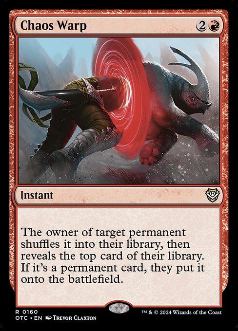 The owner of target permanent shuffles it into their library, then reveals the top card of their library. If it's a permanent card, they put it onto the battlefield.