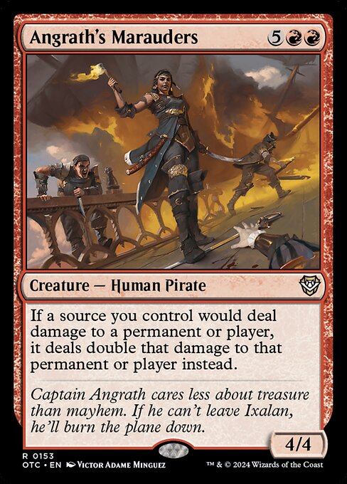 If a source you control would deal damage to a permanent or player, it deals double that damage to that permanent or player instead.