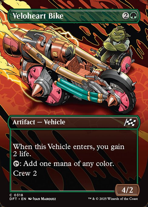 When this Vehicle enters, you gain 2 life.
{T}: Add one mana of any color.
Crew 2 (Tap any number of creatures you control with total power 2 or more: This Vehicle becomes an artifact creature until end of turn.)