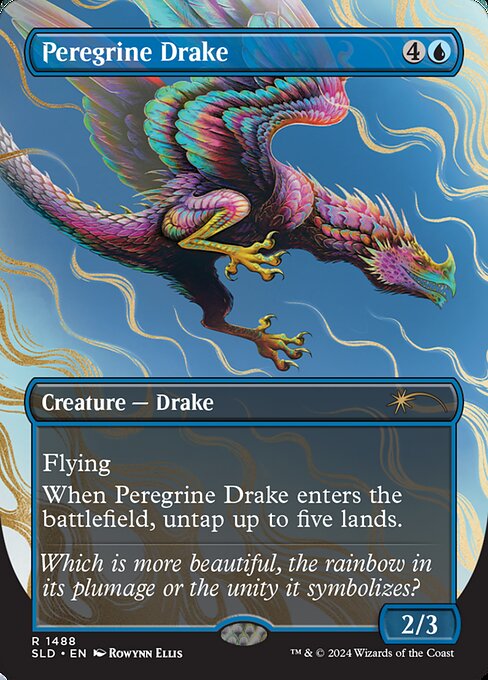 Flying
When this creature enters, untap up to five lands.