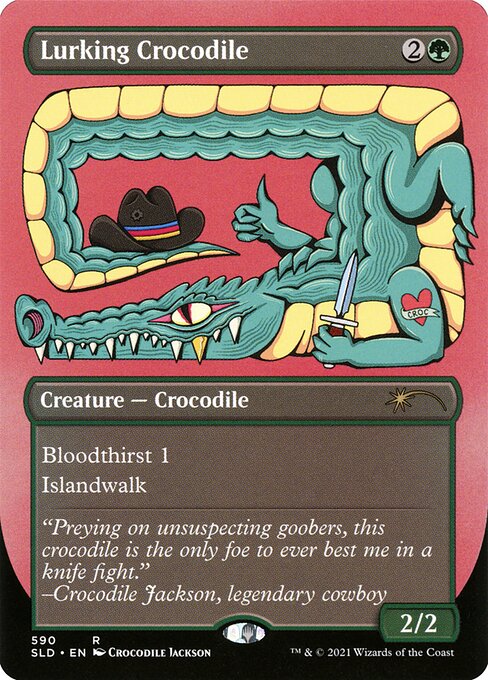 Bloodthirst 1 (If an opponent was dealt damage this turn, this creature enters the battlefield with a +1/+1 counter on it.)
Islandwalk (This creature can't be blocked as long as defending player controls an Island.)