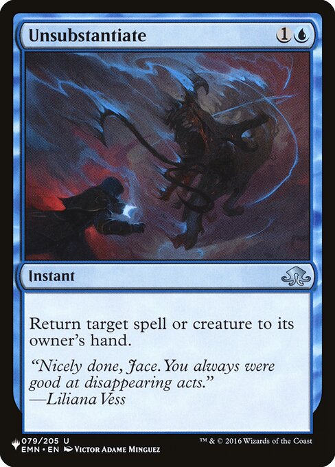 Return target spell or creature to its owner's hand.