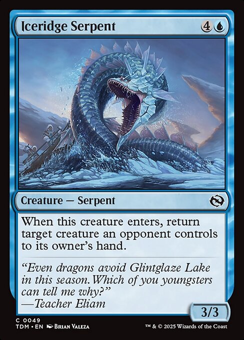 When this creature enters, return target creature an opponent controls to its owner's hand.