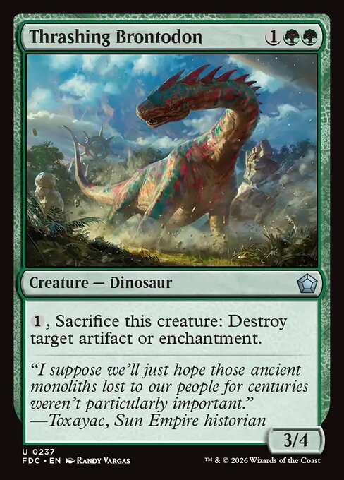 Thrashing Brontodon (Foil)