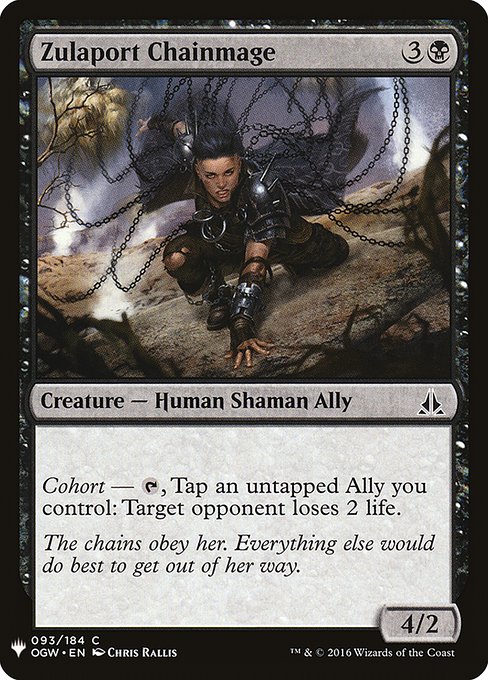 Cohort — {T}, Tap an untapped Ally you control: Target opponent loses 2 life.