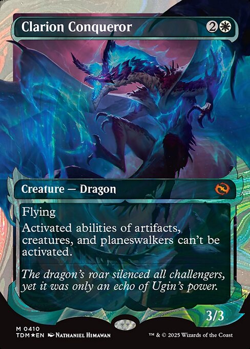 Flying
Activated abilities of artifacts, creatures, and planeswalkers can't be activated.
