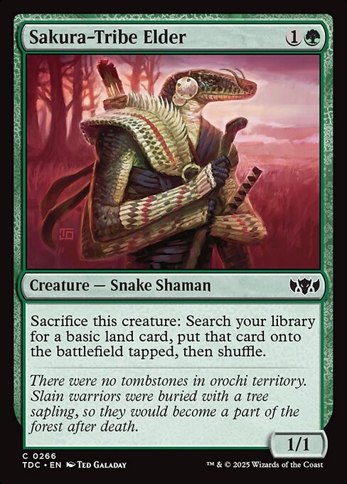 Sacrifice this creature: Search your library for a basic land card, put that card onto the battlefield tapped, then shuffle.