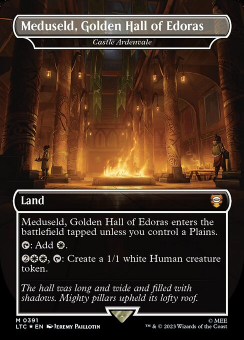 Castle Ardenvale enters the battlefield tapped unless you control a Plains.
{T}: Add {W}.
{2}{W}{W}, {T}: Create a 1/1 white Human creature token.