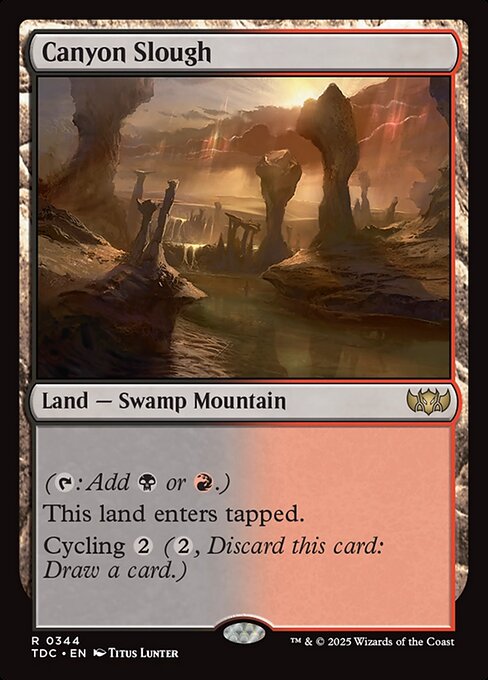 ({T}: Add {B} or {R}.)
This land enters tapped.
Cycling {2} ({2}, Discard this card: Draw a card.)