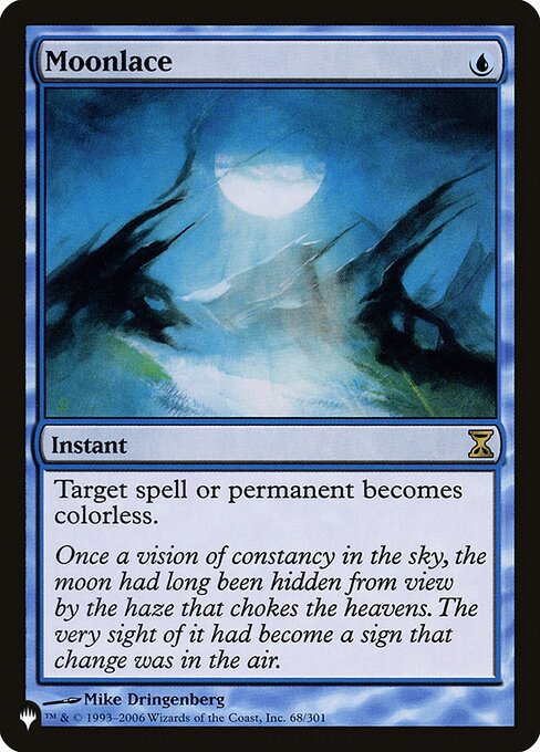 Target spell or permanent becomes colorless.