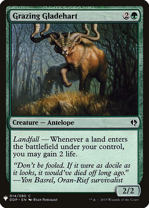 Landfall — Whenever a land you control enters, you may gain 2 life.
