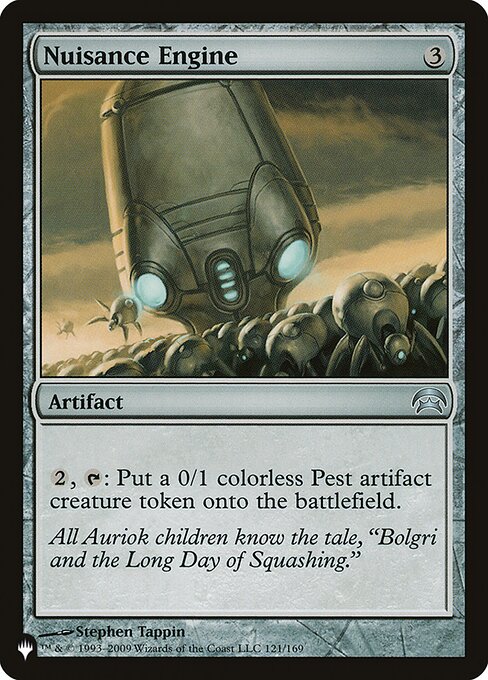 {2}, {T}: Create a 0/1 colorless Pest artifact creature token.