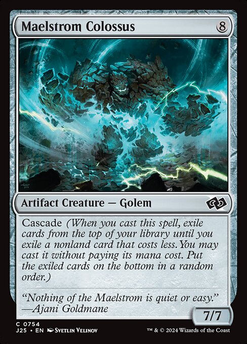 Cascade (When you cast this spell, exile cards from the top of your library until you exile a nonland card that costs less. You may cast it without paying its mana cost. Put the exiled cards on the bottom in a random order.)
