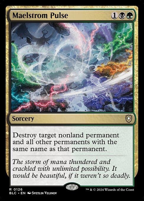 Destroy target nonland permanent and all other permanents with the same name as that permanent.