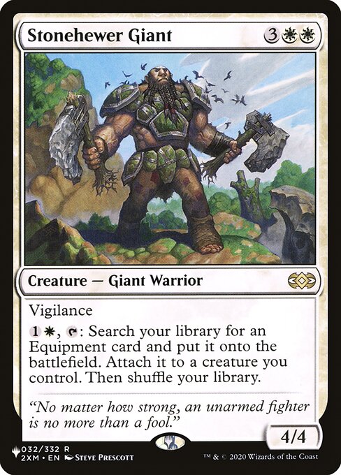 Vigilance
{1}{W}, {T}: Search your library for an Equipment card, put it onto the battlefield, attach it to a creature you control, then shuffle.